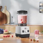 Aeitto Blenders for Kitchen with 68Oz. Large Capacity, 1800W Max Power Smoothie Blender, 3 Preset Programs & 7 Speeds, Professional Countertop Blender for Smoothies, Ice Crush, Frozen Drinks, Silver