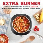 DASH Everyday Electric Cooktop with Infrared Heating, 5 Temperature Settings with Cord Storage, Perfect for RVs, Camping, Dorms, and Small Living Spaces - Graphite