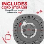 DASH Everyday Electric Cooktop with Infrared Heating, 5 Temperature Settings with Cord Storage, Perfect for RVs, Camping, Dorms, and Small Living Spaces - Graphite