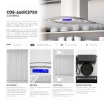 COSMO COS-668ICS750 30 in. Lumin Collection 380 CFM Ducted Island Range Hood, Soft Touch Controls, LED Lights, Stainless Steel