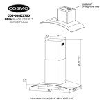 COSMO COS-668ICS750 30 in. Lumin Collection 380 CFM Ducted Island Range Hood, Soft Touch Controls, LED Lights, Stainless Steel