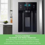 Kenmore 46-51805 Counter-Depth Side Refrigerator/Freezer with Stainless Steel, Water Dispenser, Ice Maker, Quiet and Energy Efficient Inverter Compressor, 36 Inch
