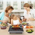 VBGK Single Burner Electric Cooktop,1800W Electric Stove Top Portable Cooktop LED Touch Control,8 Power Levels, Kids Lock &Timer,Overheat Protection,110V Hot Plates for Cooking