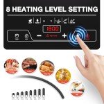 VBGK Single Burner Electric Cooktop,1800W Electric Stove Top Portable Cooktop LED Touch Control,8 Power Levels, Kids Lock &Timer,Overheat Protection,110V Hot Plates for Cooking