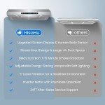 HisoHu 36 Inch Under Cabinet Range Hood with 900-CFM, 4 Speed Gesture Sensing&Touch Control Panel, Stainless Steel Kitchen Vent