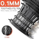 Hobsir Juicer Machines, 5.3-Inch Cold Press Juicers, Masticating Slow Juicer Machine with 300W, Large Feed Chute Juice Machines for Vegetables and Fruits, Easy to Clean Juicers Magic, Black