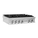 ZLINE 36 in. Legacy Gas Rangetop with 6 Burners and Porcelain Cooktop in Stainless Steel (RT36)
