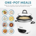 Aroma Housewares 6-Cup (Cooked) (3-Cup UNCOOKED) Pot-Style Rice Cooker (ARC-743G) , White