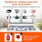 Gas Cooktop Stove 30 Inch Built-in Gas Stove Top with 5 Burners 33200 BTU,LPG/NG Dual Fuel,Auto Ignition,Thermocouple Protection,Stainless Steel,Heavy Duty Cast Iron Grates for Kitchen