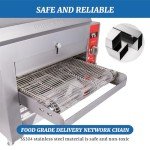 EASYROSE CPO14B 3500W 208V 60HZ Countertop Pizza Commercial Conveyor Oven with 14″ BELT (Plug:6-20P)
