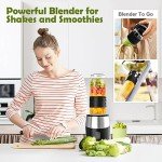 Goelunmy Blender and Food Processor Combo, Blender for Shakes and Smoothies, Personal Blender Small Blender, Suitable for Kitchen, Home, 700W Electric Blender with Mixer Grinder/Blender/Chopper