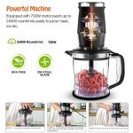 Goelunmy Blender and Food Processor Combo, Blender for Shakes and Smoothies, Personal Blender Small Blender, Suitable for Kitchen, Home, 700W Electric Blender with Mixer Grinder/Blender/Chopper
