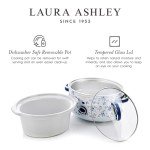 Laura Ashley Slow Cooker 6.8 Quart - Large Slow Cooker 6.8 QT for 8 to 10 People - Energy Efficient Slow Cookers with 3 Heat Settings - Dishwasher Safe Removeable Ceramic Crock & Tempered Glass Lid