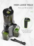 Juicer Machines, 5.4" Extra Large Feed Chute Fit Whole Fruits & Vegetables, Slow Masticating Cold Press Juicer Easy to Clean, 250W, High Juice Yield