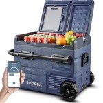 BODEGACOOLER 12V Portable Refrigerator,48 Quart(45L) Car Fridge,RV Car Refrigerator,Portable Fridge Freezer, -4℉-68 Cooler APP Control 12/24V DC and 100-240V AC for Car,Travel(2 Doors)