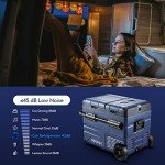 BODEGACOOLER 12V Portable Refrigerator,48 Quart(45L) Car Fridge,RV Car Refrigerator,Portable Fridge Freezer, -4℉-68 Cooler APP Control 12/24V DC and 100-240V AC for Car,Travel(2 Doors)
