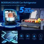 BODEGACOOLER 12V Portable Refrigerator,48 Quart(45L) Car Fridge,RV Car Refrigerator,Portable Fridge Freezer, -4℉-68 Cooler APP Control 12/24V DC and 100-240V AC for Car,Travel(2 Doors)
