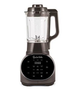 Sur La Table Countertop Power Blender with Heating Function - 1200W Blender for Smoothies, Hot Soup & Frozen Drinks, 10 Presets, Digital Display, Powerful Kitchen Appliance for Safe & Easy Food Prep