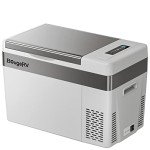 BougeRV 12 Volt Refrigerator With Cover 12V Car Fridge 30 Quart Portable Freezer Compressor Cooler Compressor Freezer, 12/24V DC 110~240V AC, -8℉~50℉ for Truck RV SUV