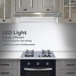 CIARRA Ductless Range Hood 30 inch Under Cabinet Hood Vent for Kitchen Ducted and Ductless Convertible CAS75918A