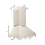 ZLINE 30 in. Wooden Wall Mount Range Hood in Cottage White - Includes Motor