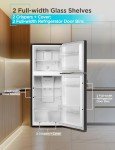 BLACK+DECKER 10 Cu. Ft. Top Mount Refrigerator with Freezer, 2 Door Refrigerator with Top Freezer and Adjustable Temperature Control, ENERGY STAR,BR1000HB, Black