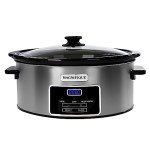 8-Quart Digital Programmable Slow Cooker with Timer - Small Kitchen Appliance for Family Dinners - Serves 10+ People - Heat Settings: Keep Warm, Low and High