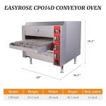 EASYROSE CPO14D 3600W 240V 60HZ Countertop Pizza Commercial Conveyor Oven with 14″ BELT