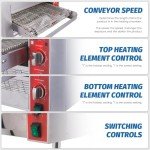 EASYROSE CPO14D 3600W 240V 60HZ Countertop Pizza Commercial Conveyor Oven with 14″ BELT