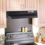 Broan-NuTone 413023 Ductless Range Hood Insert with Light, Exhaust Fan for Under Cabinet, 30-Inch, Black