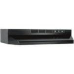 Broan-NuTone 413023 Ductless Range Hood Insert with Light, Exhaust Fan for Under Cabinet, 30-Inch, Black