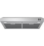GE 30" Energy Star Certified Under The Cabinet Hood with Convertible Duct, Vertical and rear exhaust with, 2 Speed Exhaust Fan, Reusable Filter and LED Lights in Stainless Steel