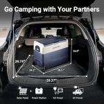 BODEGACOOLER 12 Volt Portable Refrigerator,64 Quart Car Fridge Dual Zone -4℉-68℉,60L Car Freezer APP Control,Electric Compressor Cooler 12/24V DC and 100-240V AC for RV,Camping,Travel,Truck,Vehicles