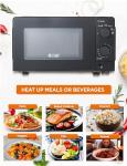 Commercial CHEF CHM660B Foot 6 Power Levels, Small Grip Handle, 600W Countertop with 30 Minute Timer and Mechanical Dial Controls, Black Microwaves, 0.6 Cubic Feet