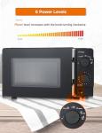 Commercial CHEF CHM660B Foot 6 Power Levels, Small Grip Handle, 600W Countertop with 30 Minute Timer and Mechanical Dial Controls, Black Microwaves, 0.6 Cubic Feet