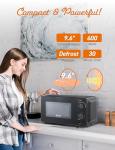 Commercial CHEF CHM660B Foot 6 Power Levels, Small Grip Handle, 600W Countertop with 30 Minute Timer and Mechanical Dial Controls, Black Microwaves, 0.6 Cubic Feet