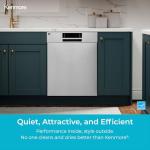 Kenmore 24" Built-In Stainless Steel Tub Dishwasher with SmartWash, UltraWash, SmartDry Plus, MoreSpace Adjustable Rack and Leak Detect, Energy Star Certified, White