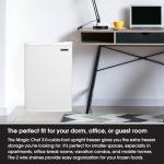 Magic Chef 3-Cu. Ft. Upright Freezer in White, Freezer for Kitchen, Bar, Garage, Apartment, Mobile Home