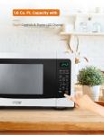 Commercial Chef 1.6 Cubic Foot Microwave with 10 Power Levels, Small Microwave with Push Button Child Safety Lock, 1100 Watt Microwave with Digital Control Panels, Countertop Microwave & Timer, White