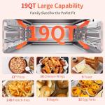 Beelicous Pizza Oven, 13" Pizza, Heats up to 550°F, 8-in-1 Countertop Toaster with Light, Compact Design Smart Digital Oven Combo, 40+ Recipes, Flavor-Lock Tech
