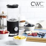 COOK WITH COLOR 300 Watt Blender: Powerful 2-Speed Control with Pulse, 4-Tip Stainless Steel Blades, 25oz (750ml) Jar, and Skid-Resistant Feet, Black