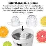 Tribest CitriStar CS-1000 Electric Citrus Juicer with Stainless Steel Strainer and Spout (White)