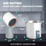 BREETEE Portable Range Hood Kitchen - Powerful 3-Speed Suction Desktop Compact Range Hood with 2 Double Filter - Original Low Noise Kitchen Exhaust Fan with 2 Carbon Filters Large Oil Collection Cup