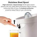 Tribest CitriStar CS-1000 Electric Citrus Juicer with Stainless Steel Strainer and Spout (White)