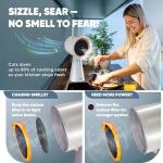 BREETEE Portable Range Hood Kitchen - Powerful 3-Speed Suction Desktop Compact Range Hood with 2 Double Filter - Original Low Noise Kitchen Exhaust Fan with 2 Carbon Filters Large Oil Collection Cup