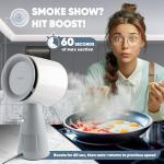 BREETEE Portable Range Hood Kitchen - Powerful 3-Speed Suction Desktop Compact Range Hood with 2 Double Filter - Original Low Noise Kitchen Exhaust Fan with 2 Carbon Filters Large Oil Collection Cup