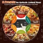 ADVWIN Upgrade Pizza Oven Indoor - Heats Up to 840℉, 1700W Versatile Electric Pizza Oven Countertop, 6 Touchscreen Presets, Stainless Steel Pizza Cooker, Pizza Stone and Peel Included