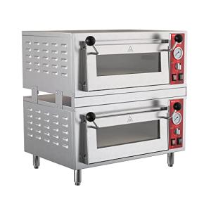 Krollen Industrial KPO-2S Double Deck Countertop Pizza/Bakery Oven with Two Independent Chambers; (2) 1700W, 120V