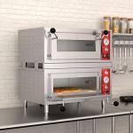 Krollen Industrial KPO-2S Double Deck Countertop Pizza/Bakery Oven with Two Independent Chambers; (2) 1700W, 120V