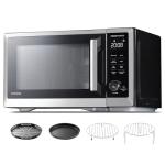 TOSHIBA Countertop Microwave Oven Air Fryer Combo, Inverter, Convection, Broil, Speedy Combi, Even Defrost, Humidity Sensor, Mute Function, 27 Auto Menus, 1.0 cu.ft, 1000W, Stainless Steel